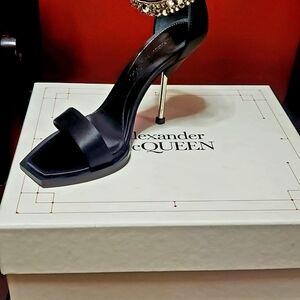 Alexander McQueen Black and Crystal Embellished Heels